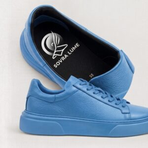 SCARPE - SOVRA LUME AZZURRE IN PELLE DI CASHMERE