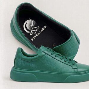 SCARPE - SOVRA LUME VERDI IN PELLE DI CASHMERE