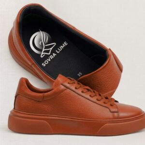 SCARPE - SOVRA LUME ARANCIONI IN PELLE DI CASHMERE