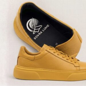 SCARPE - SOVRA LUME GIALLO IN PELLE DI CASHMERE