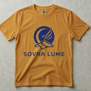 MAGLIETTA - SOVRA LUME BLU/GIALLO OCRA IN TESSUTO