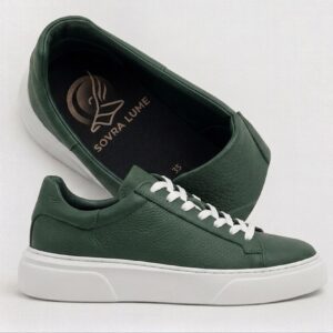 SCARPE - SOVRA LUME VERDI/BIANCHE IN PELLE DI CASHMERE