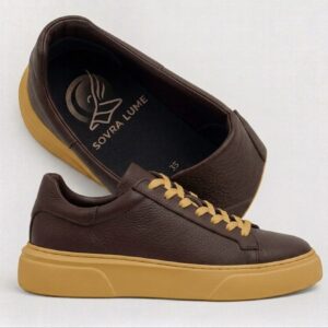 SCARPE - SOVRA LUME MARRONE/GIALLO IN PELLE DI CASHMERE