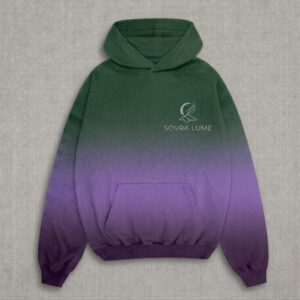 FELPA - SOVRA LUME VERDE/VIOLA IN COTONE