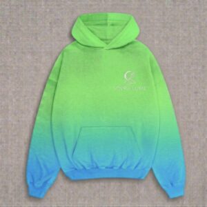 FELPA - SOVRA LUME VERDE FLUO/AZZURRA IN COTONE