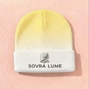 BERRETTO - SOVRA LUME GIALLO SFUMATO DI BIANCO IN COTONE MORBIDO