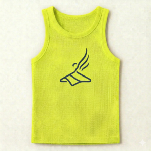 CANOTTIERA - SOVRA LUME GIALLO FLUO IN COTONE DI LINO